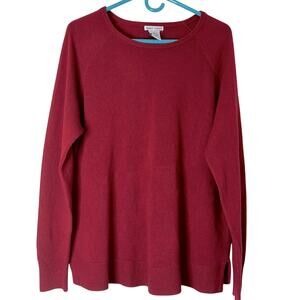 Sweet Romeo Red Cozy Long Sleeve Crew Neck Knit Sweater Size XL